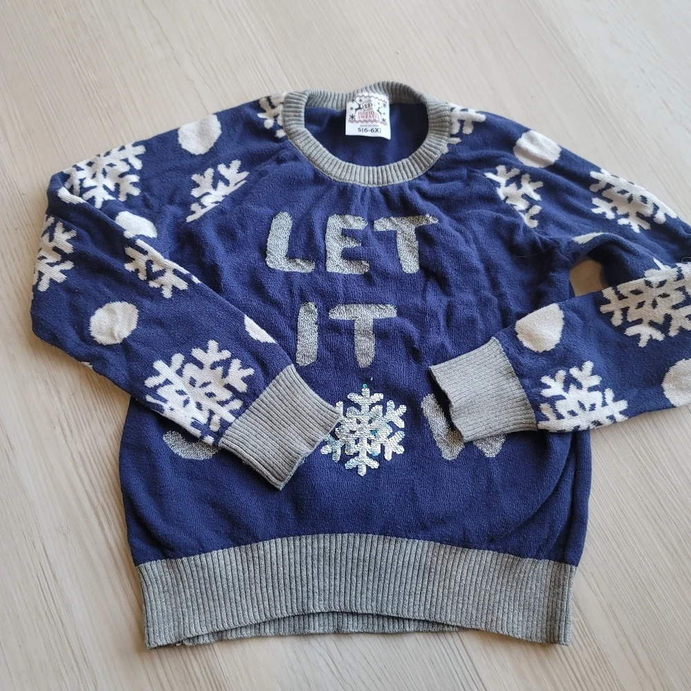 ♥️5 For $25 WELL WORN Kids Ugly Christmas Sweater size S 6- 6X